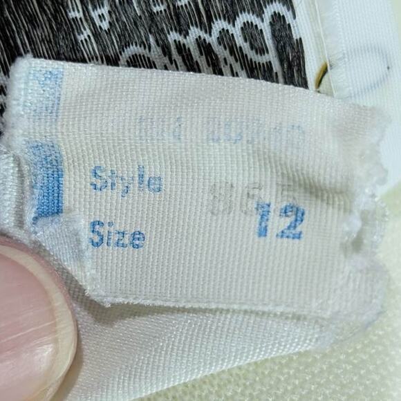 Vintage Fred Rothschild Dress Womens 12 Ivory Long Sleeve Detachable Capelet - Picture 5 of 14